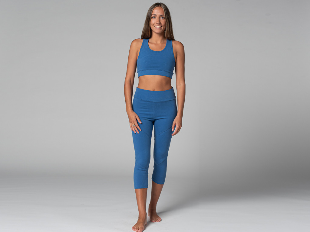 Pantalon de yoga Corsaire - Bio Bleu Chaud