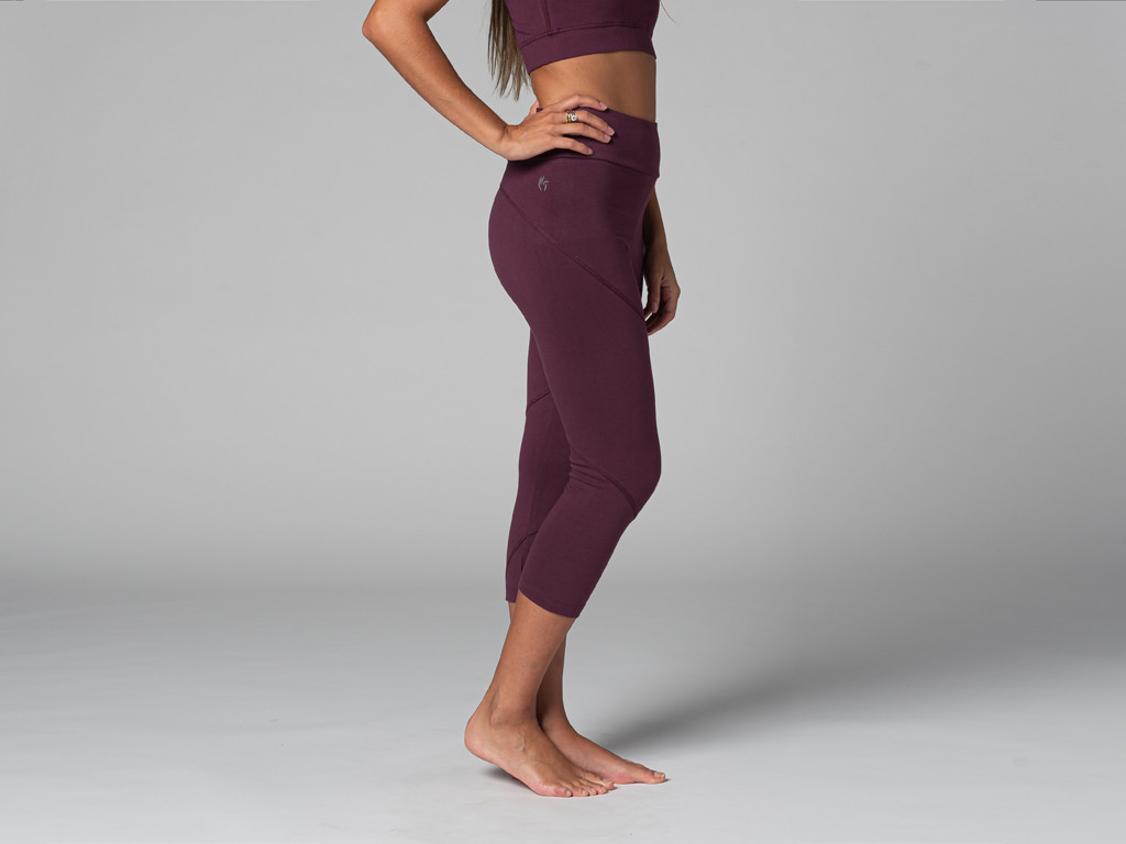 Pantalon de yoga Corsaire - Bio Prune