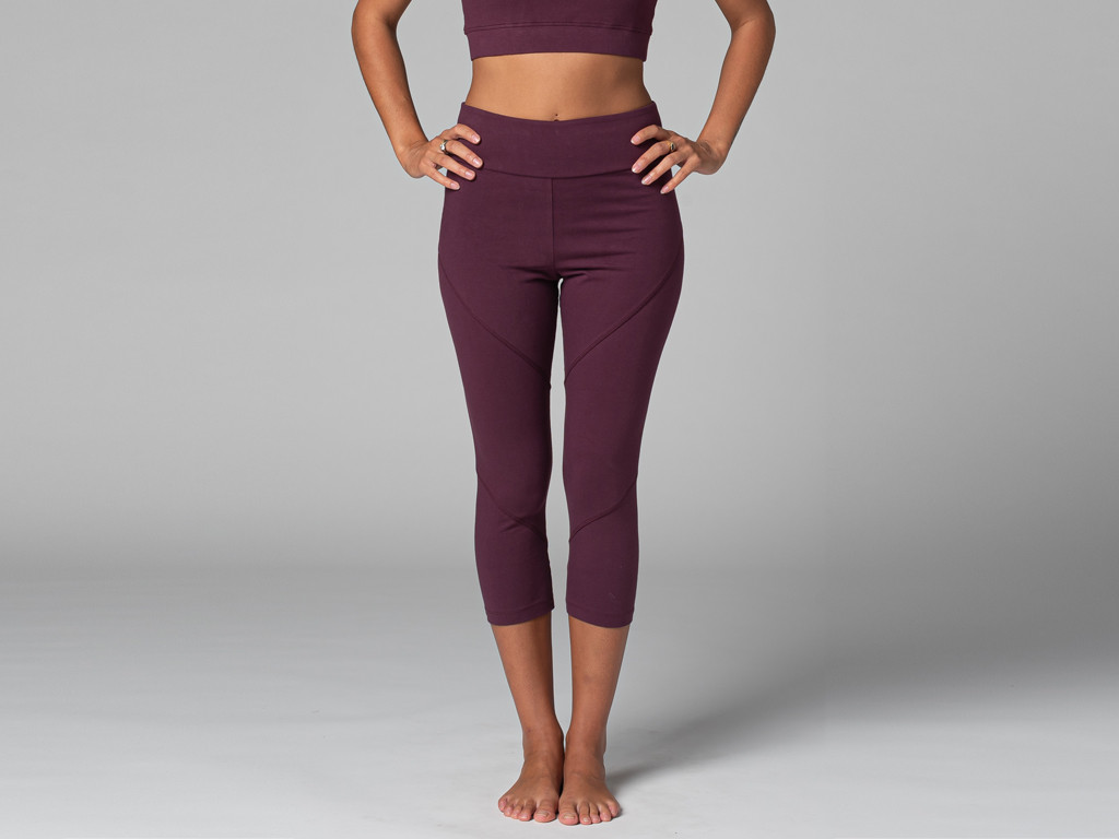 Pantalon de yoga Corsaire - Bio Prune