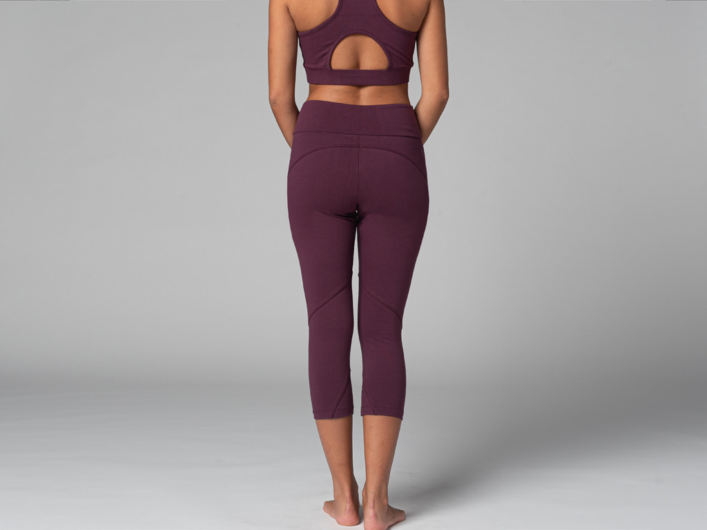 Pantalon de yoga Corsaire - Bio Prune