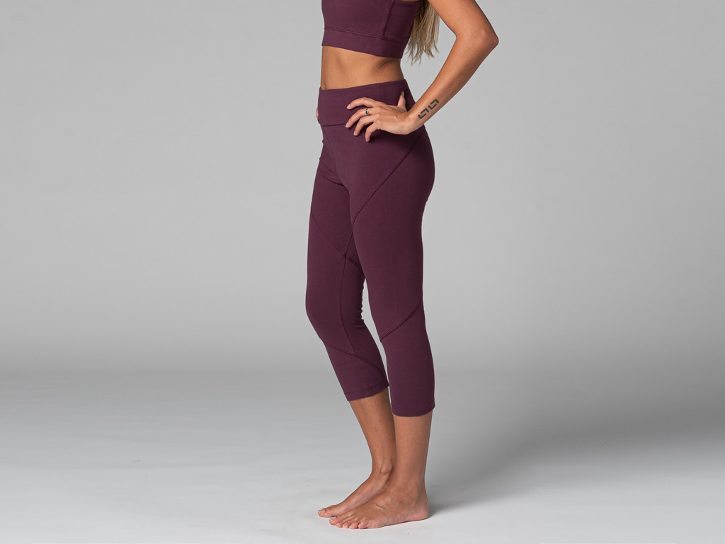 Pantalon de yoga Corsaire - Bio Prune