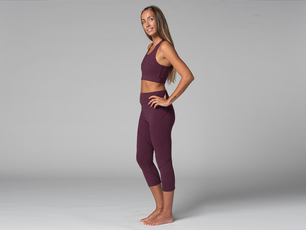 Pantalon de yoga Corsaire - Bio Prune