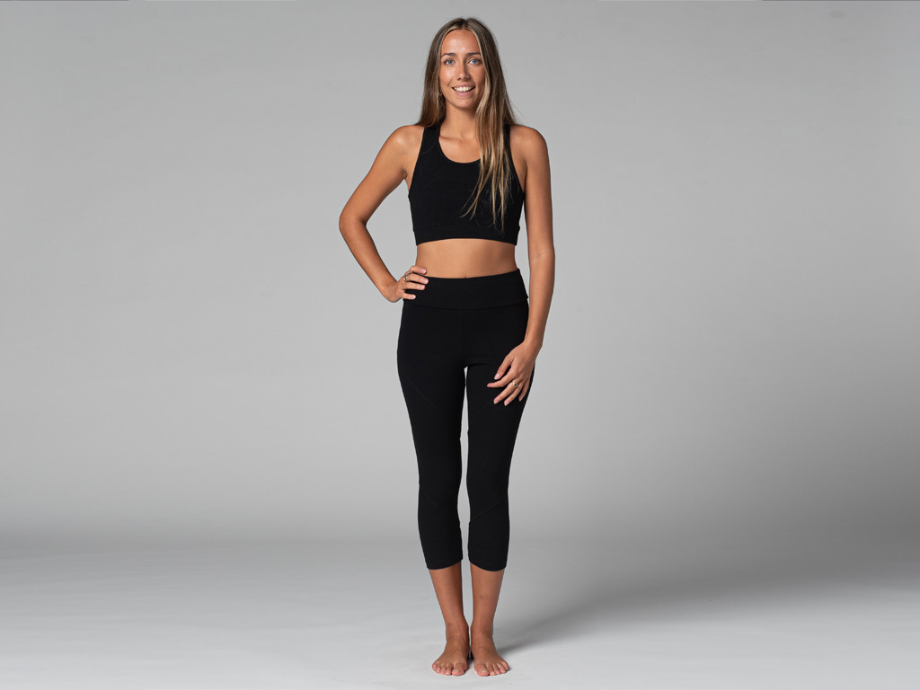 Pantalon de yoga Corsaire - Bio Noir