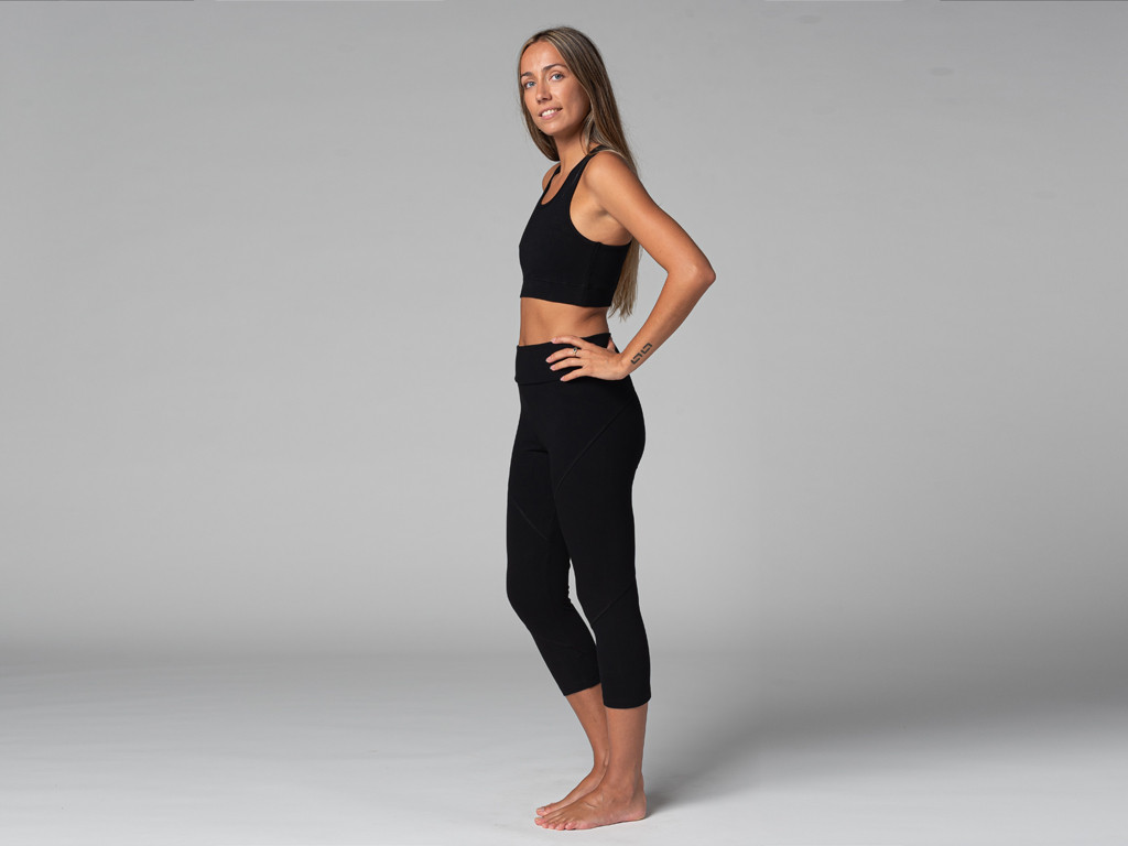 Pantalon de yoga Corsaire - Bio Noir