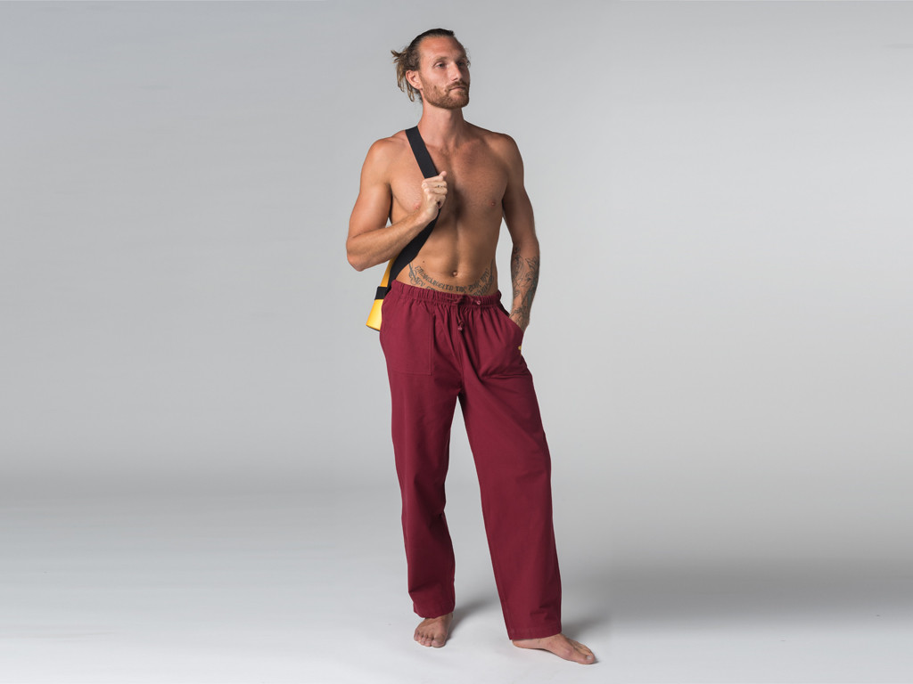 Pantaloni da yoga con occhio di Buddha Bordeaux