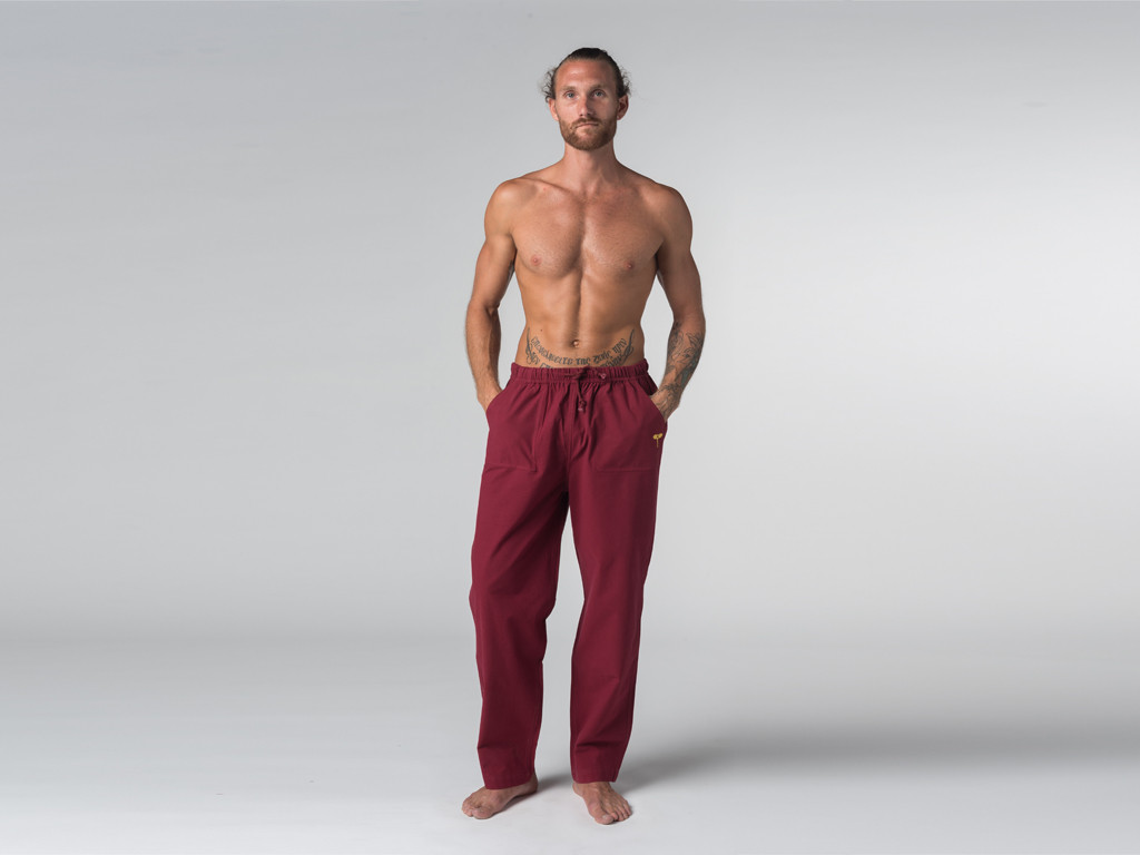 Buddha-Auge-Yogahose Bordeaux