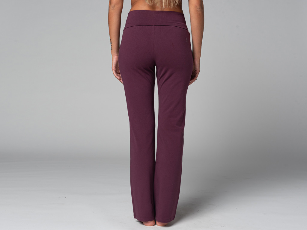 Pantaloni da yoga comodi da donna - Biologici Prugna