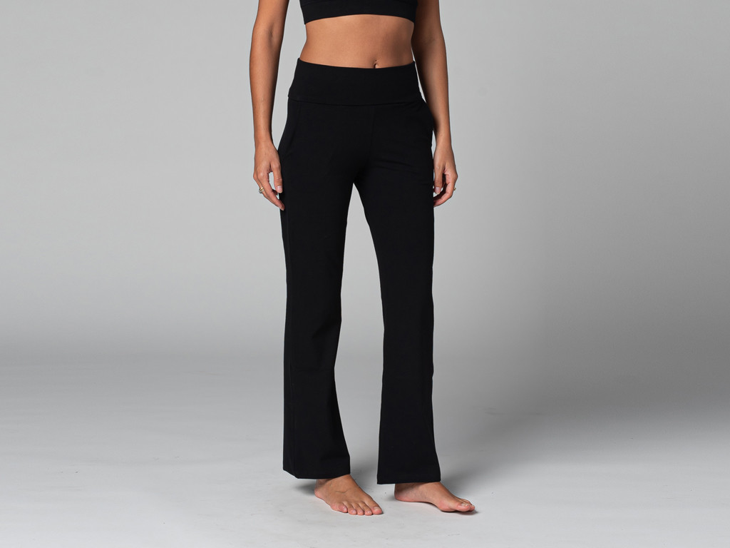 Pantalon de yoga femme Confort - Bio Noir