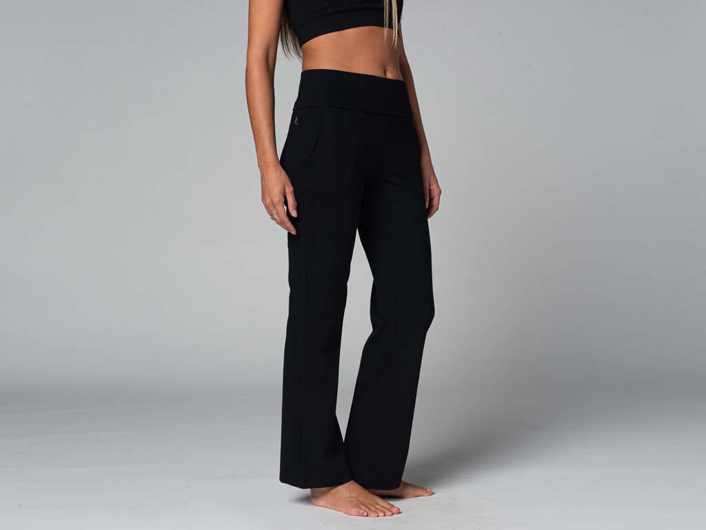 Pantalon de yoga femme Confort - Bio Noir