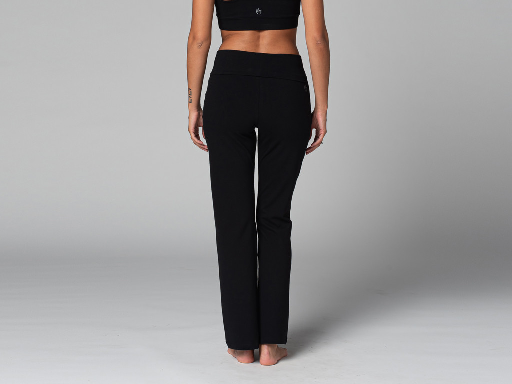 Pantalon de yoga femme Confort - Bio Noir