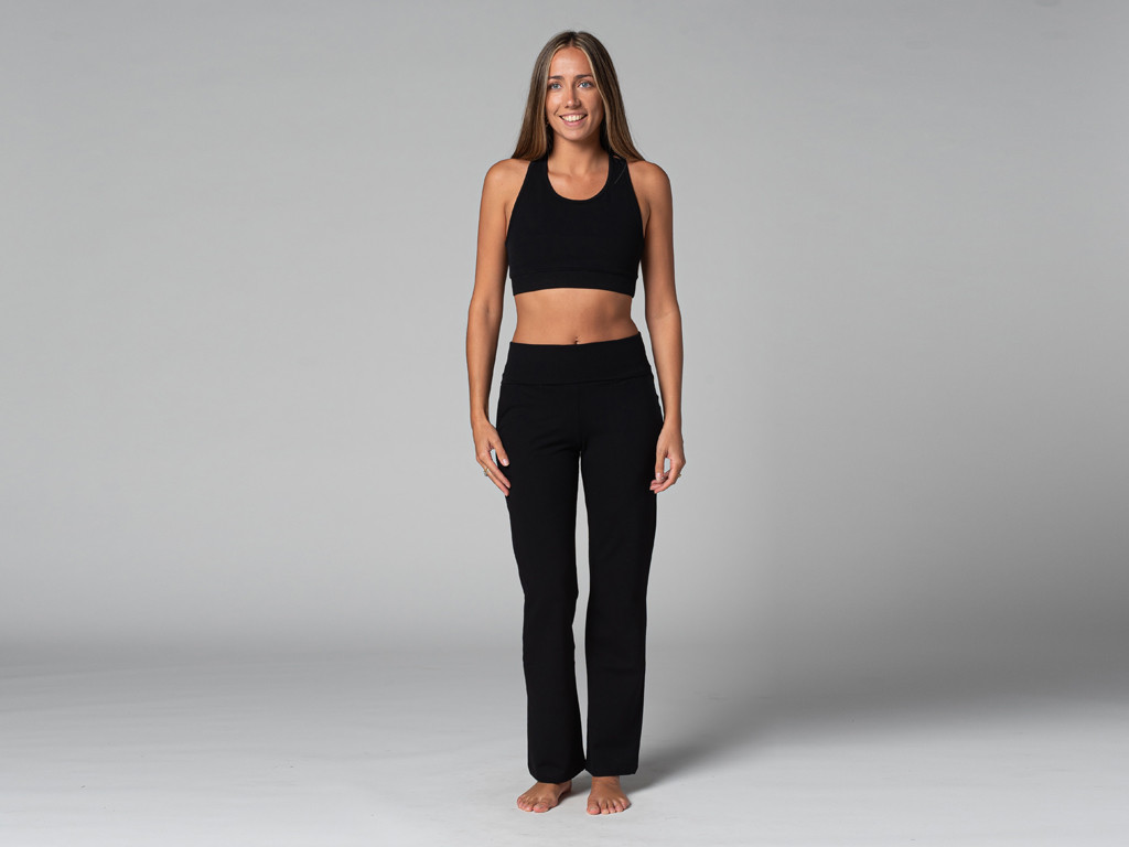 Pantalon de yoga femme Confort - Bio Noir