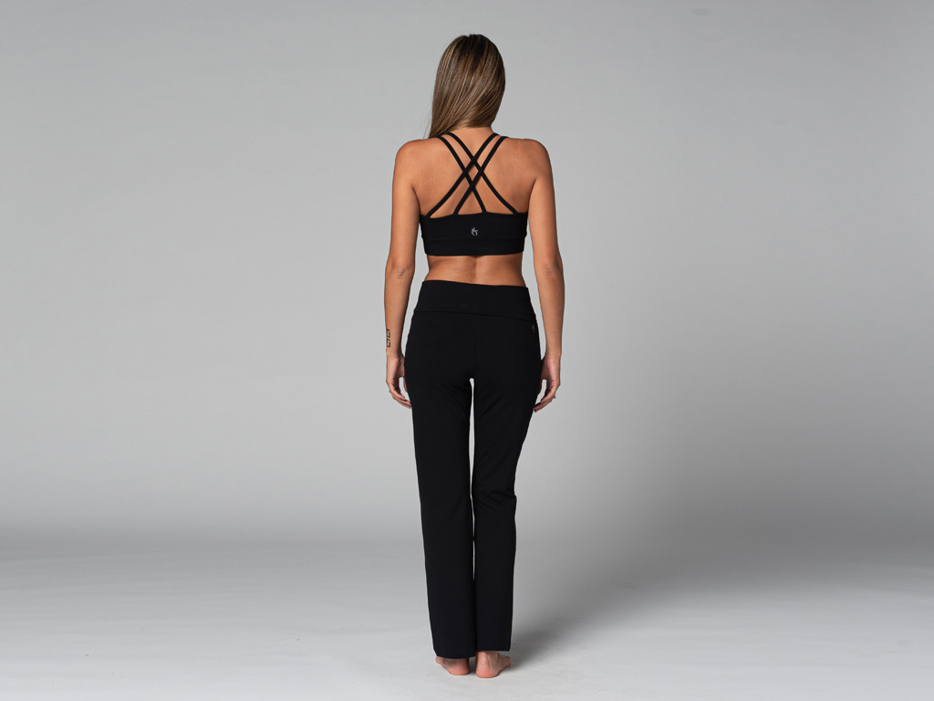 Pantalon de yoga femme Confort - Bio Noir