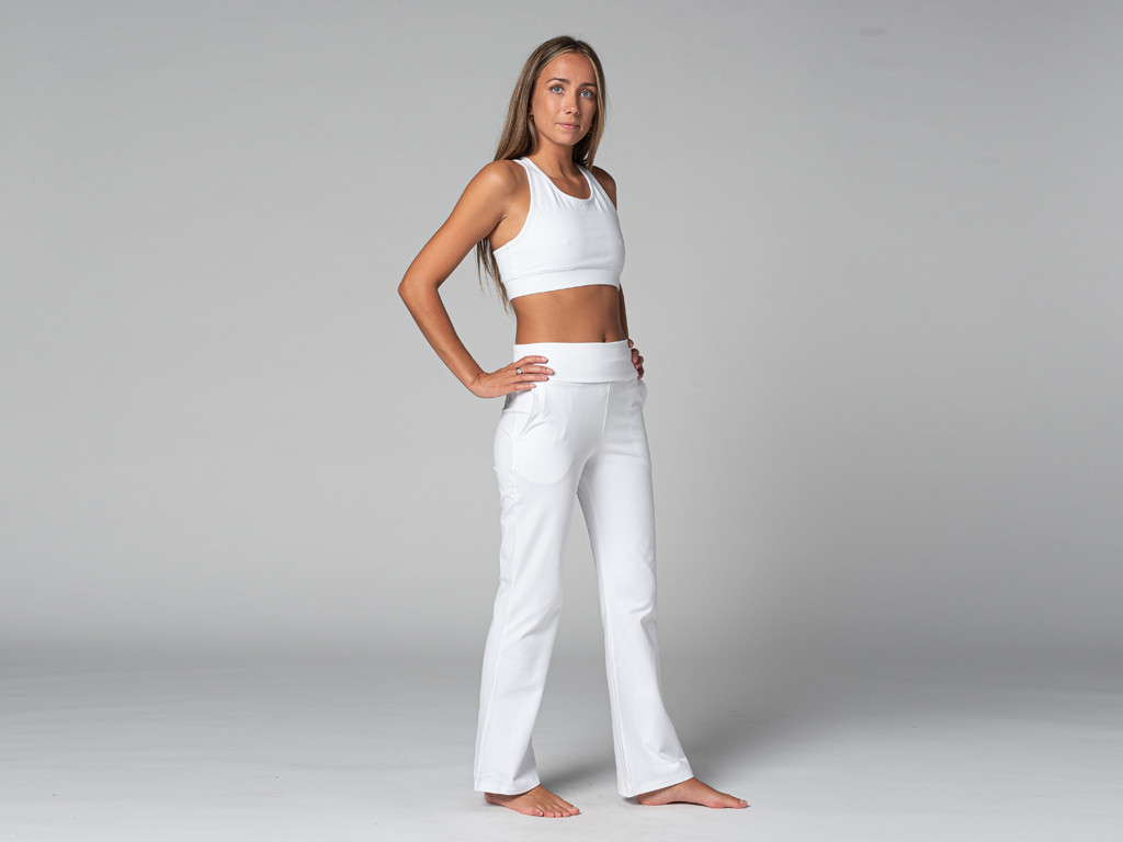 Pantalones de yoga para mujer Comfort - Organic Blanco