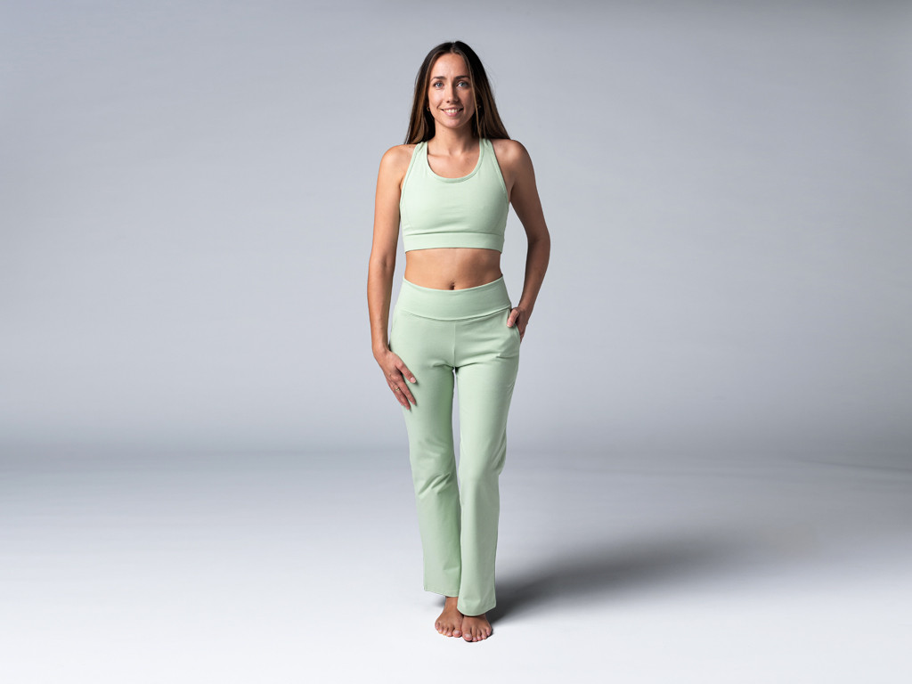 Pantalon de yoga femme Confort - Bio Vert