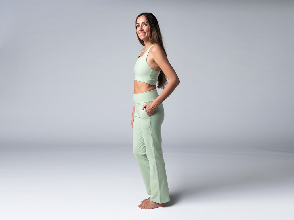 Pantalon de yoga femme Confort - Bio Vert