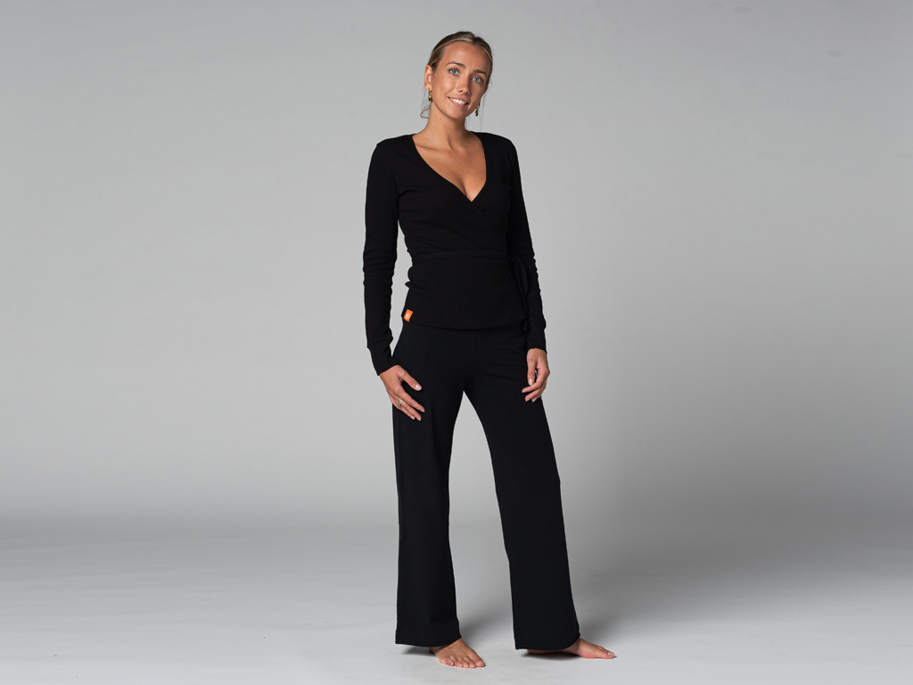 Women's Jazzy Yoga Pants - Organic Black