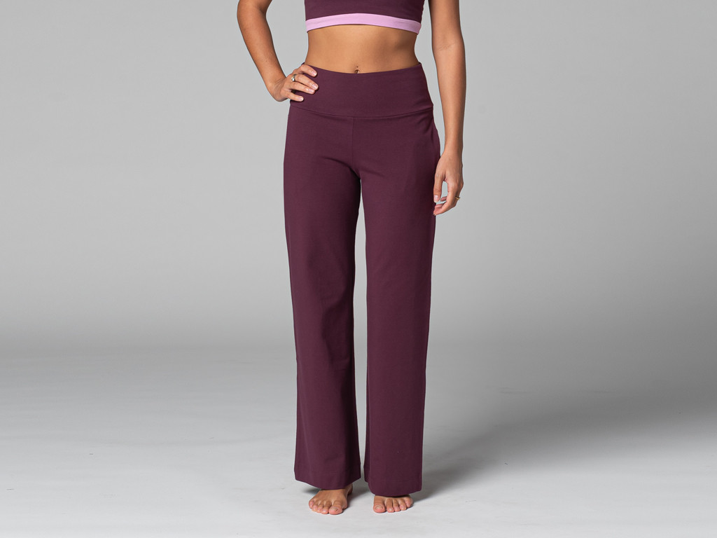 Pantalones de yoga Jazzy para mujer - Ecológicos Ciruela