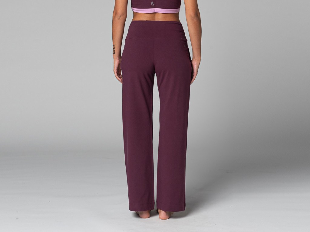 Pantaloni da yoga da donna Jazzy - biologici Prugna