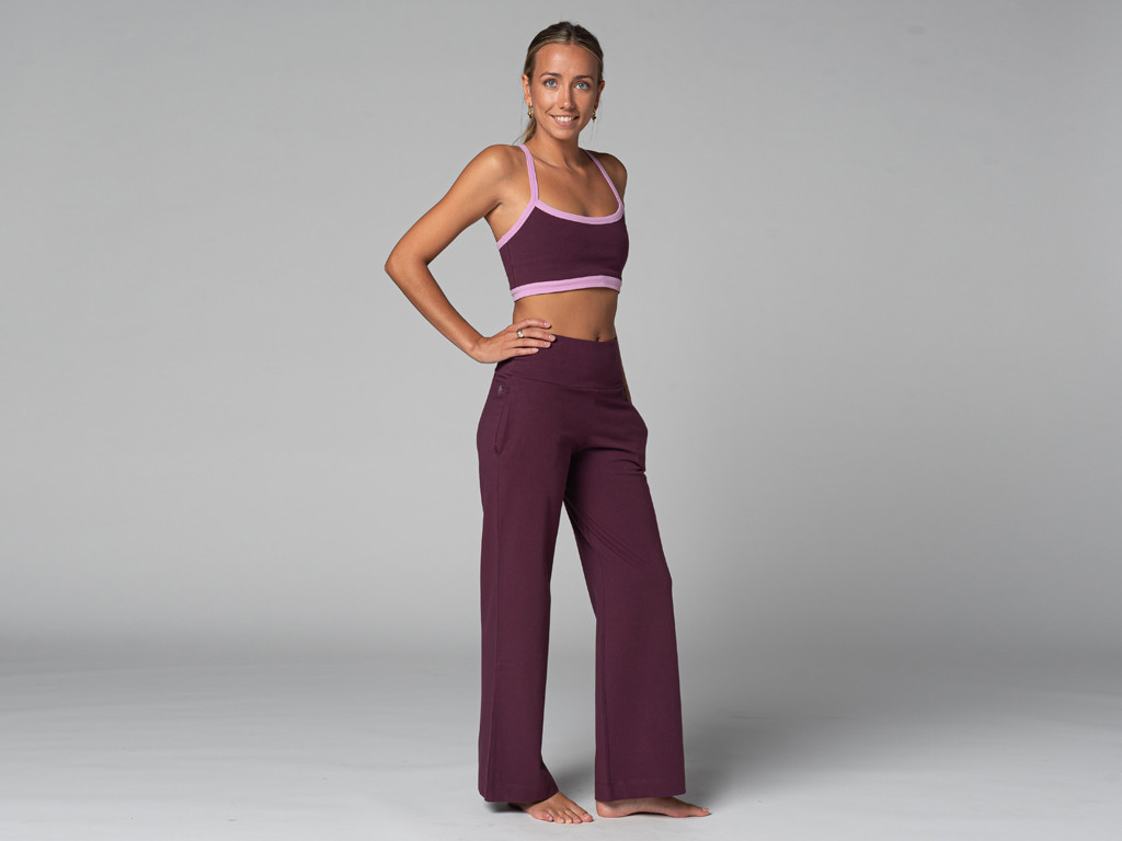 Pantalon de yoga Femme Jazzy Bio Prune Vêtements de yoga Femme