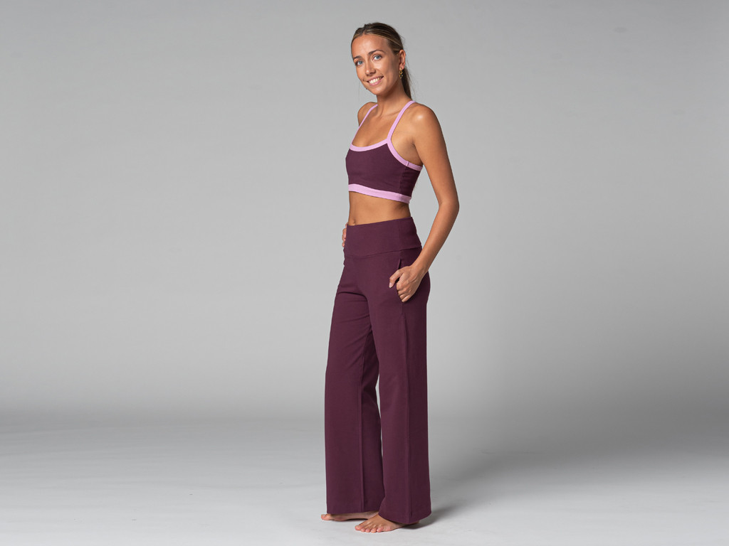 Pantalon de yoga Femme Jazzy - Bio Prune