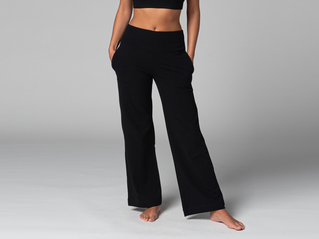 Jazzy Yogahosen für Damen – Bio Schwarz