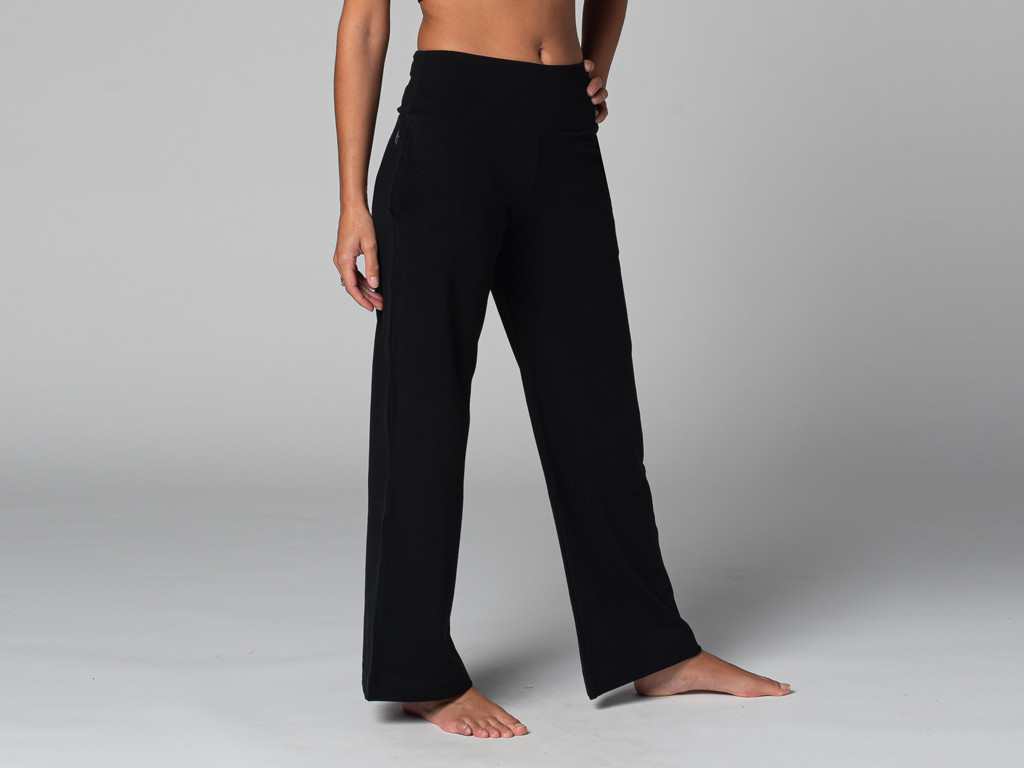 Women's Jazzy Yoga Pants - Organic Black