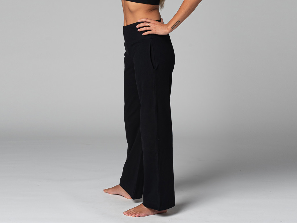 Jazzy Yogahosen für Damen – Bio Schwarz