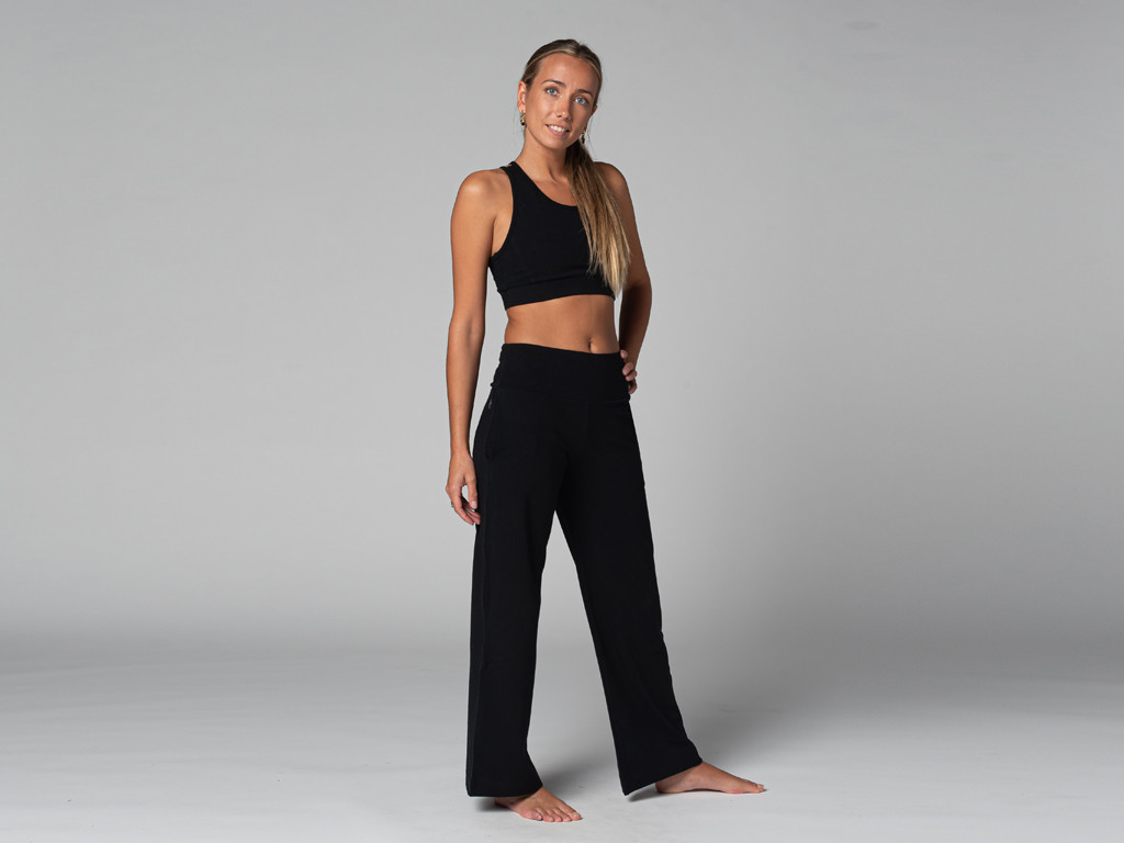 Women's Jazzy Yoga Pants - Organic Black
