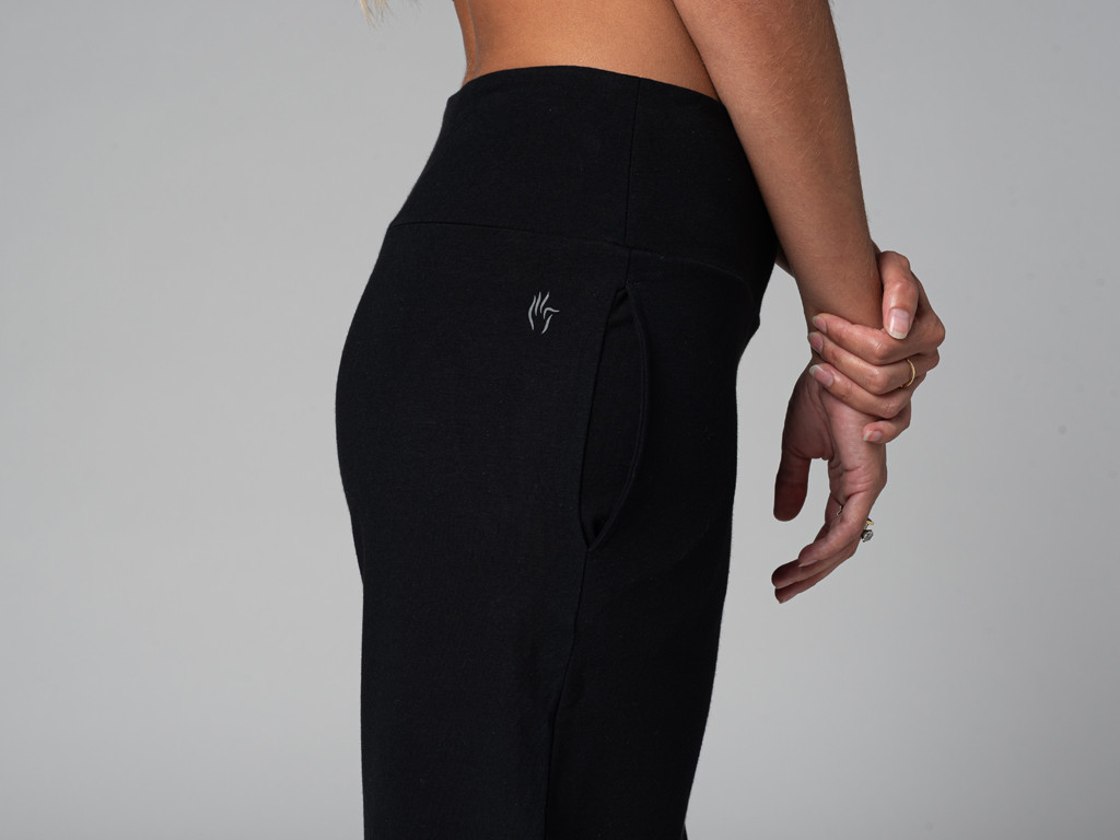 Women's Jazzy Yoga Pants - Organic Black