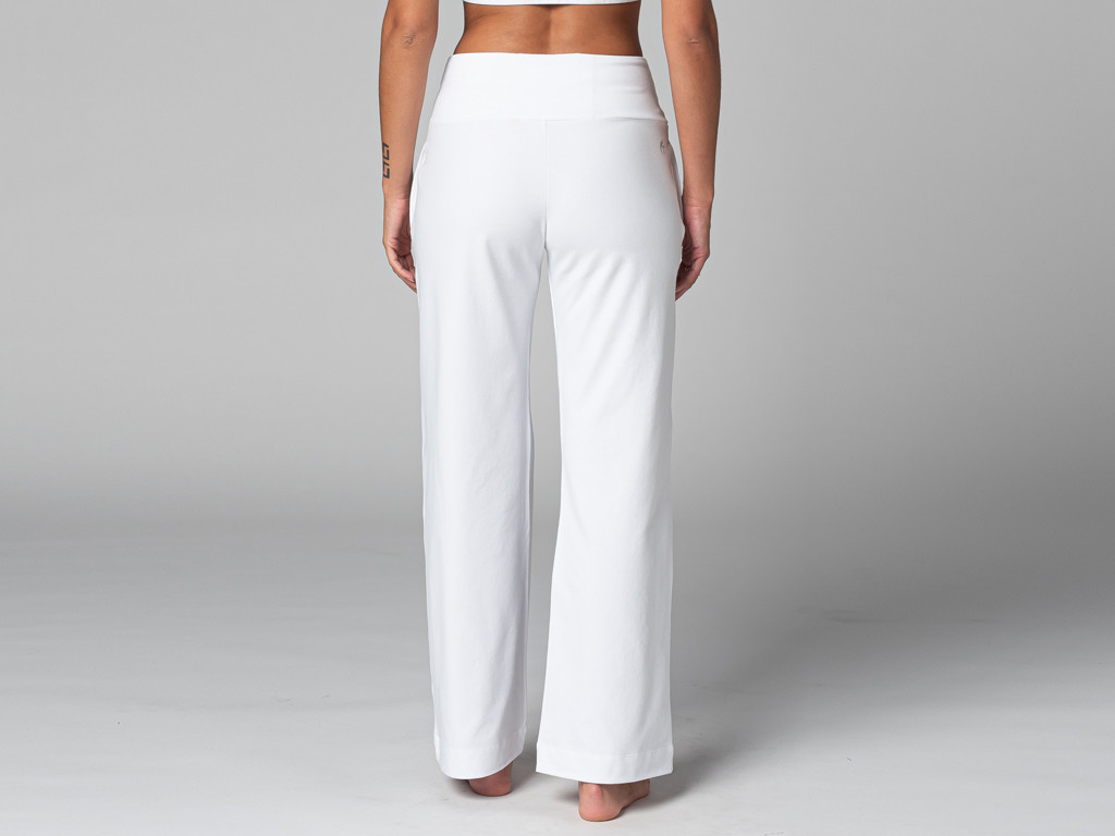 Pantalon de yoga Femme Jazzy - Bio Blanc