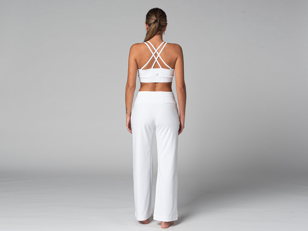 Pantalon de yoga Femme Jazzy - Bio Blanc