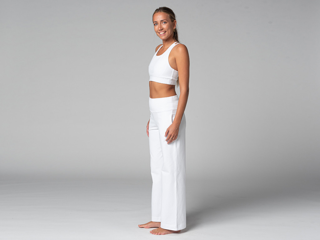 Pantaloni da yoga da donna Jazzy - biologici Bianco