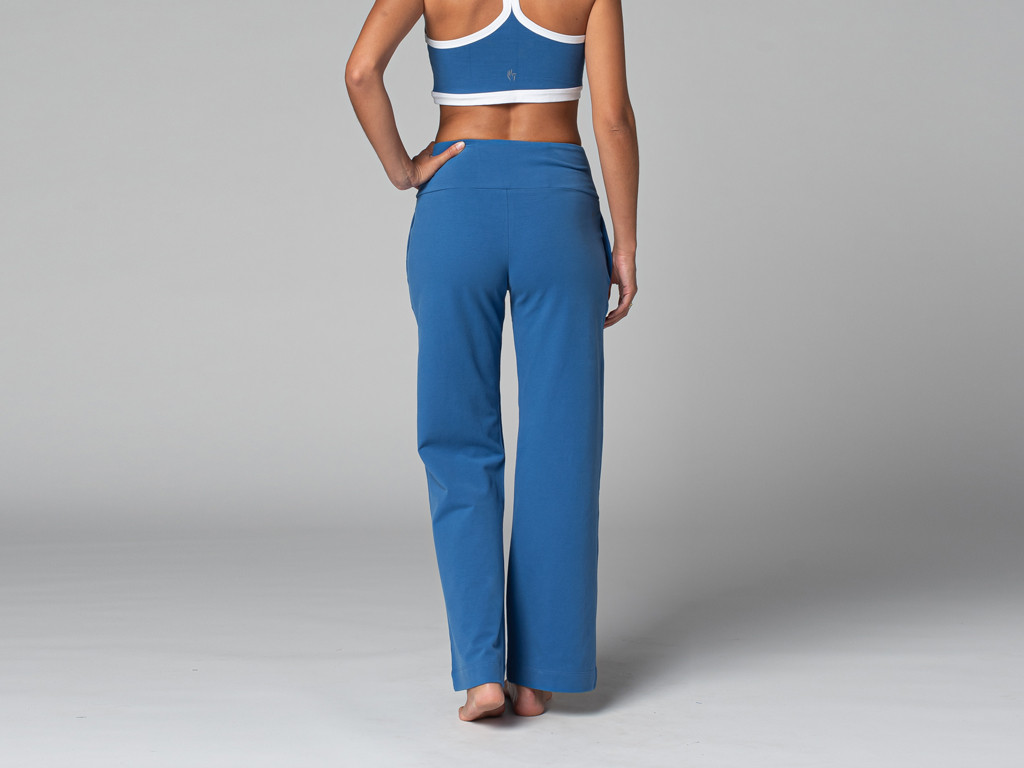 Pantalon de yoga Femme Jazzy - Bio Bleu Chaud