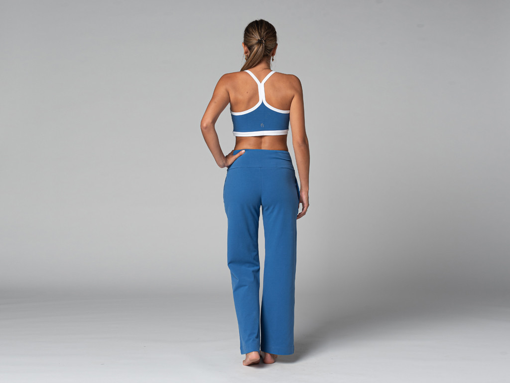 Pantalon de yoga Femme Jazzy - Bio Bleu Chaud