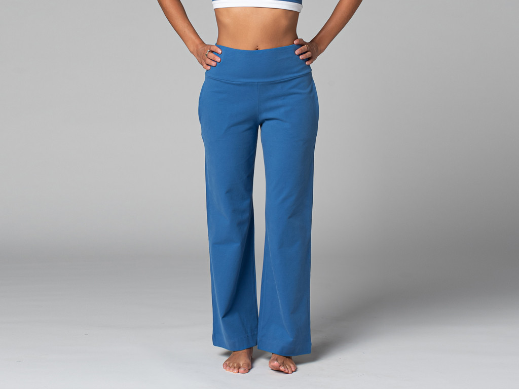 Jazzy Yogahosen für Damen – Bio Warmes Blau