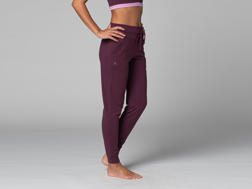 Pantaloni da yoga da donna Jogg - Organici Prugna