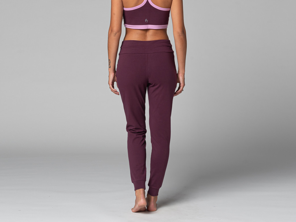 Pantalon de Yoga femme Jogg - Bio Prune