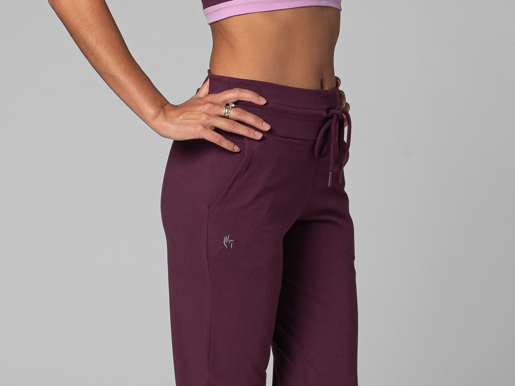 Pantaloni da yoga da donna Jogg - Organici Prugna