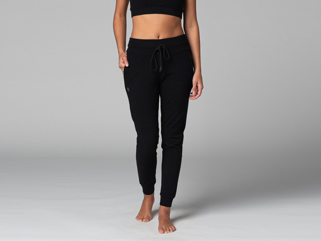 Pantalon de Yoga femme Jogg - Bio Noir