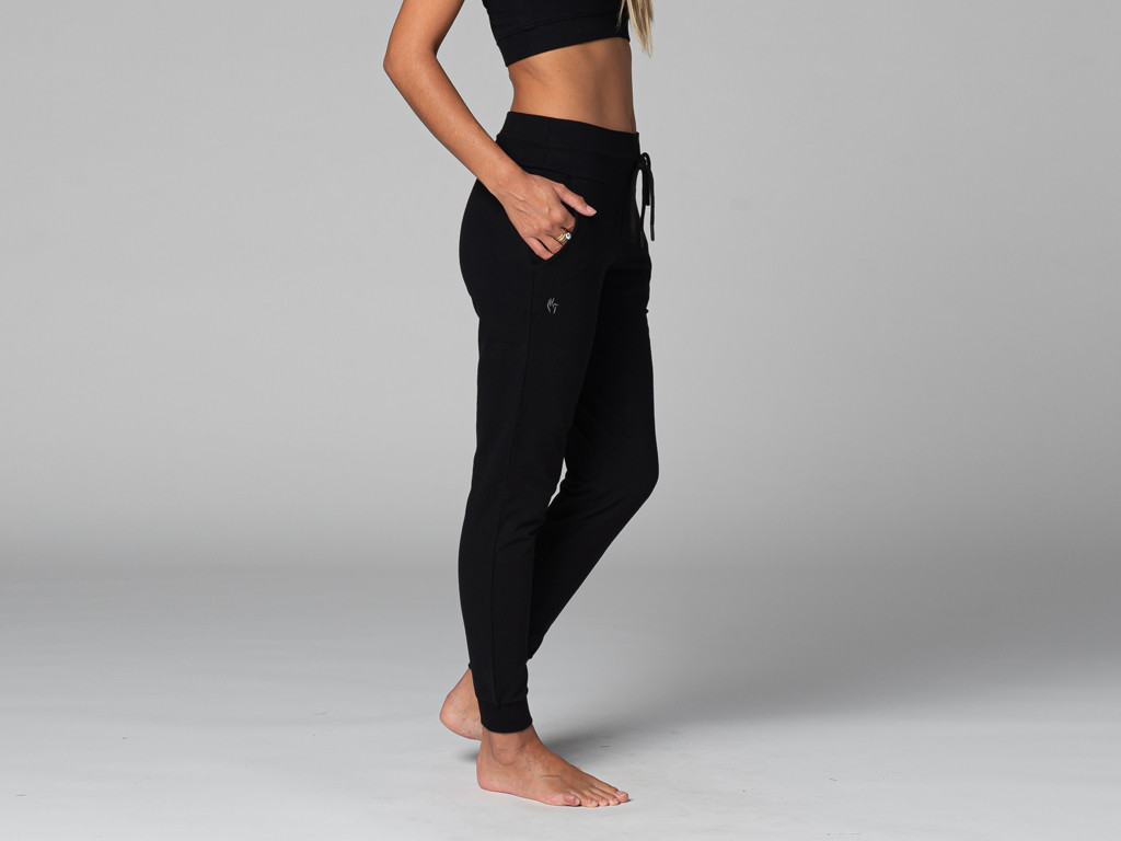 Pantalon de Yoga femme Jogg - Bio Noir