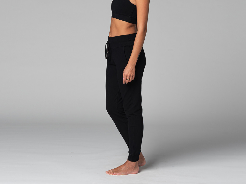 Pantalon de Yoga femme Jogg - Bio Noir