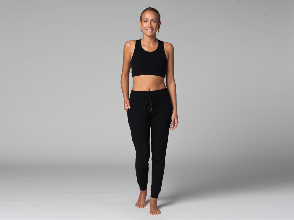 Pantalon de Yoga femme Jogg - Bio Noir
