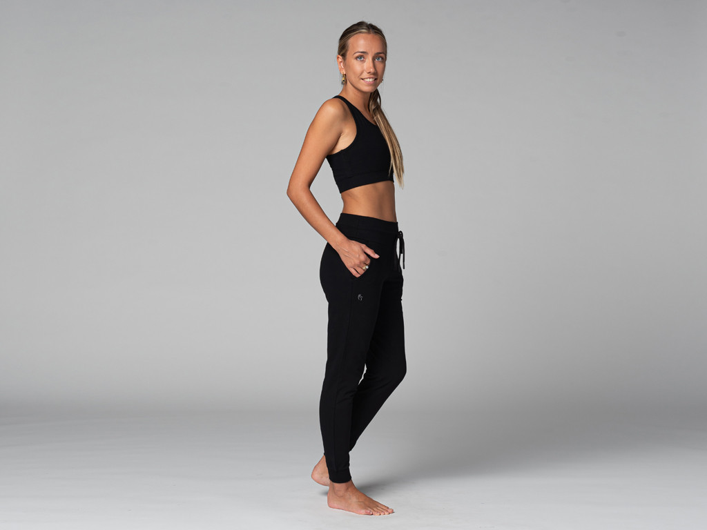 Pantalon de Yoga femme Jogg - Bio Noir