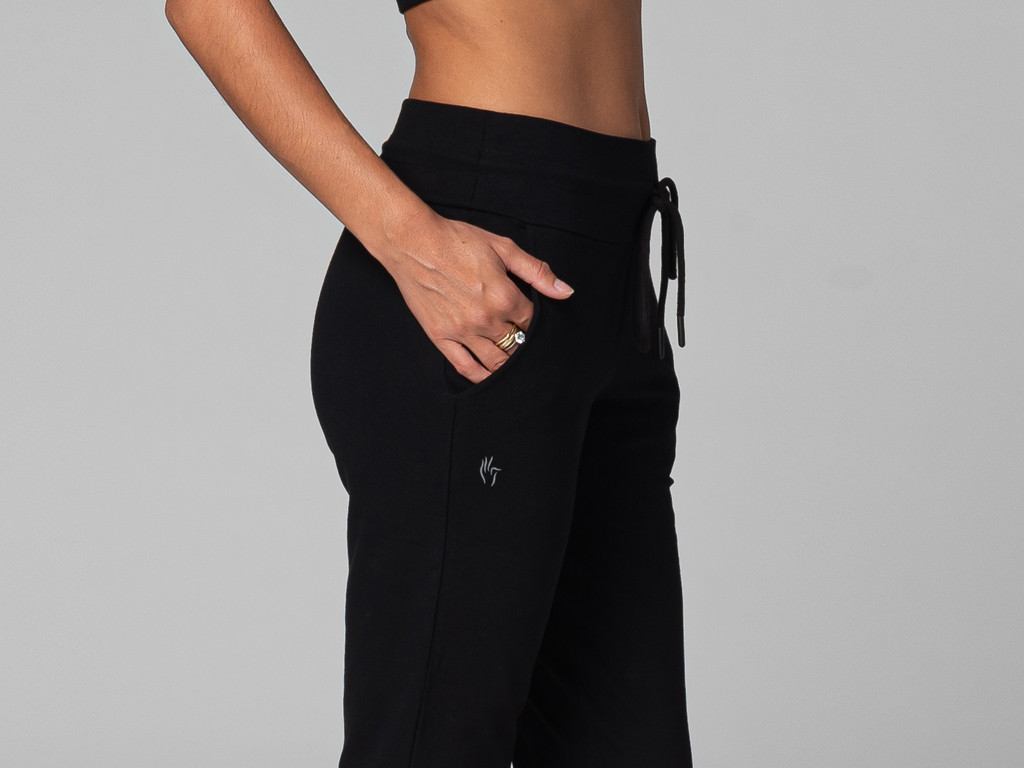 Pantalon de Yoga femme Jogg - Bio Noir