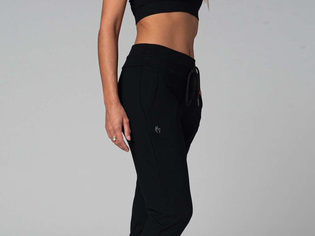 Pantalon de Yoga femme Jogg - Bio Noir