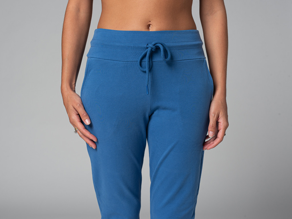 Pantalon de Yoga femme Jogg - Bio Bleu Chaud