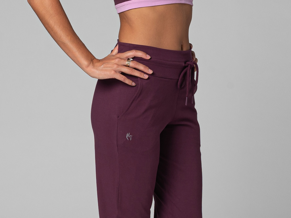 Pantalon de Yoga femme Jogg - Bio Prune M - Presque Parfaits