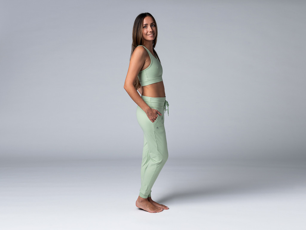 Jogg Damen-Yogahose – Bio Grün