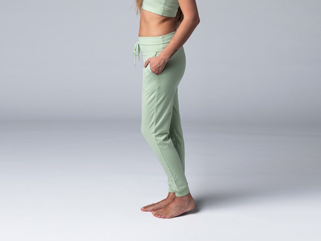 Pantalon de Yoga femme Jogg - Bio Vert S - Presque Parfaits
