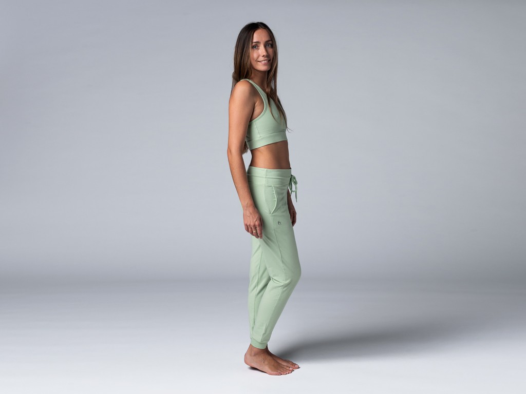 Pantalon de Yoga femme Jogg - Bio Vert S - Presque Parfaits